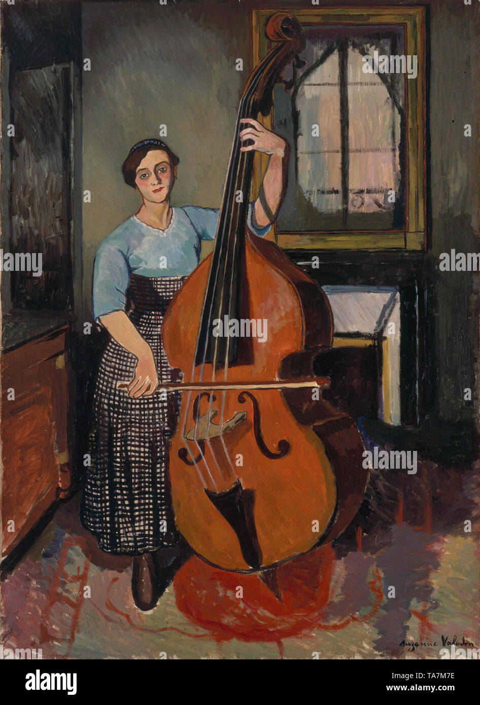Suzanne Valadon - Femme avec double bass 1908 Banque D'Images