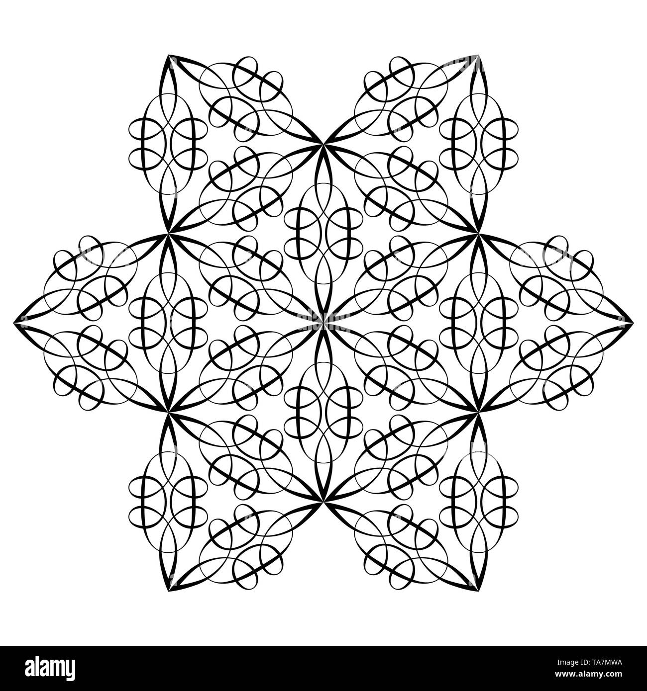 Motif Oriental, vector illustration. L'Islam, Arabe, Indienne, marocaine, turque Mandala Fleur espagne Vintage éléments décoratifs Illustration de Vecteur