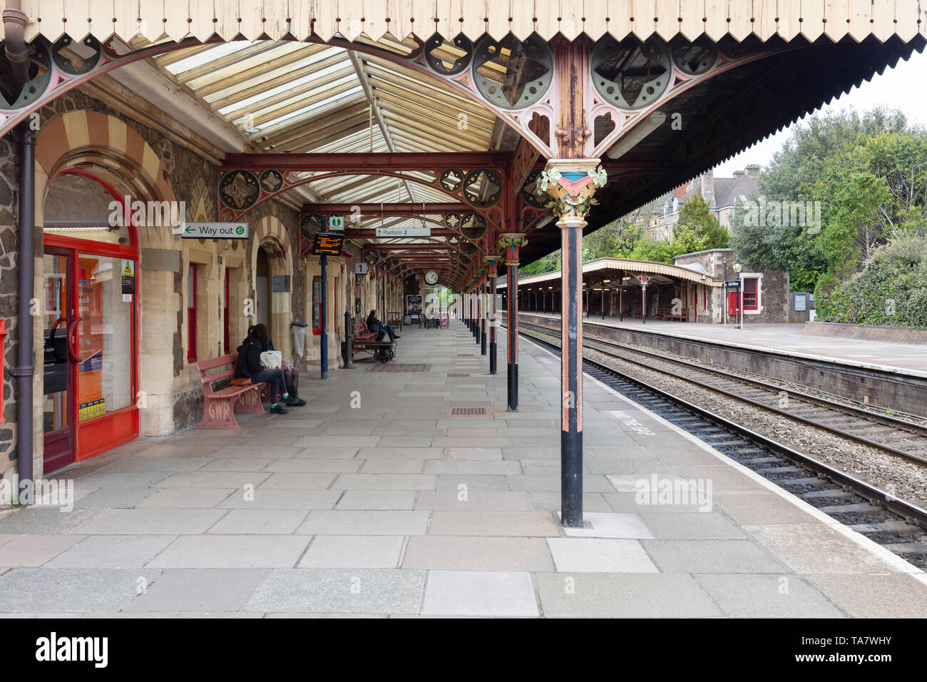 La gare de Great Malvern - gare principale à Malvern Worcestershire, Royaume-Uni Banque D'Images