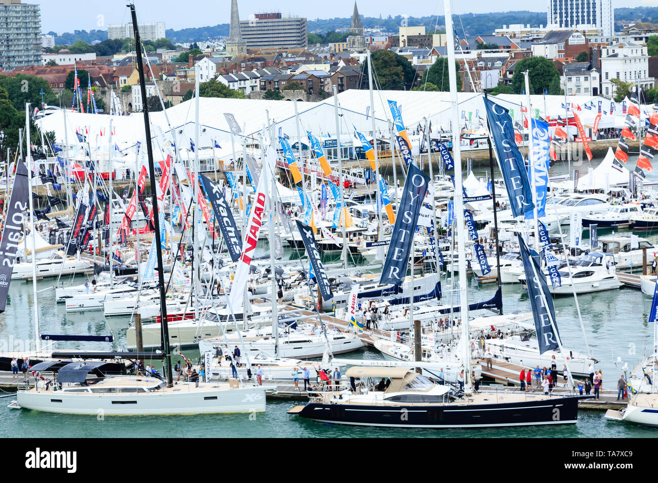 SOUTHAMPTON, ANGLETERRE - 18 septembre 2016 : Le Southampton Boat Show est l'un des plus grands d'Europe et le plus grand de son genre au Royaume-Uni. Le spectacle j Banque D'Images