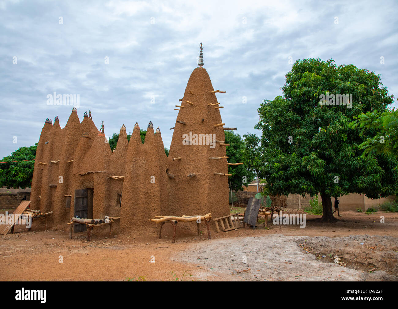 Le 17e siècle, la mosquée soudano-sahélienne district des Savanes, Kouto, Côte d'Ivoire Banque D'Images