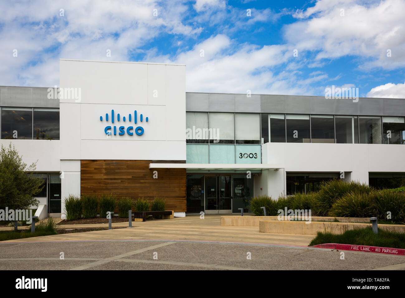 Santa Clara, Californie / USA - Mars 26, 2019 : Cisco Systems, Inc, un bureau de la technologie dans la Silicon Valley Banque D'Images