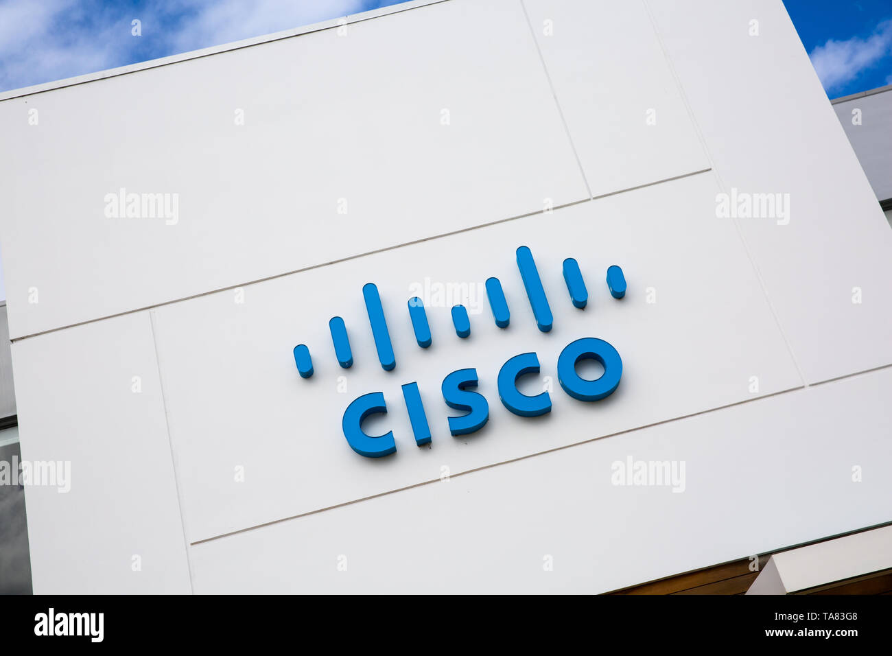 Santa Clara, Californie / USA - Mars 26, 2019 : Cisco Systems, Inc, un bureau de la technologie dans la Silicon Valley Banque D'Images