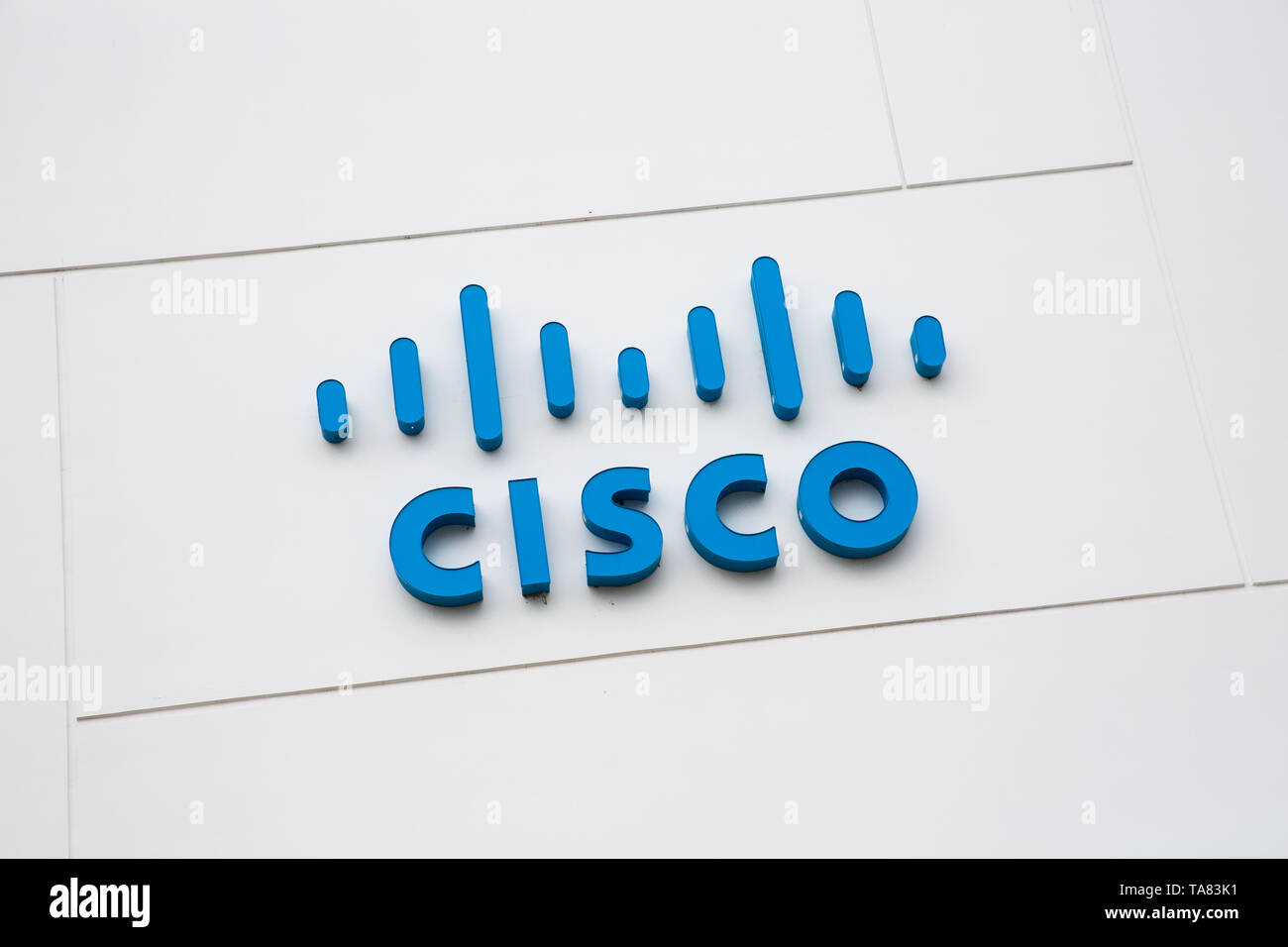 Santa Clara, Californie / USA - Mars 26, 2019 : Cisco Systems, Inc, un bureau de la technologie dans la Silicon Valley Banque D'Images
