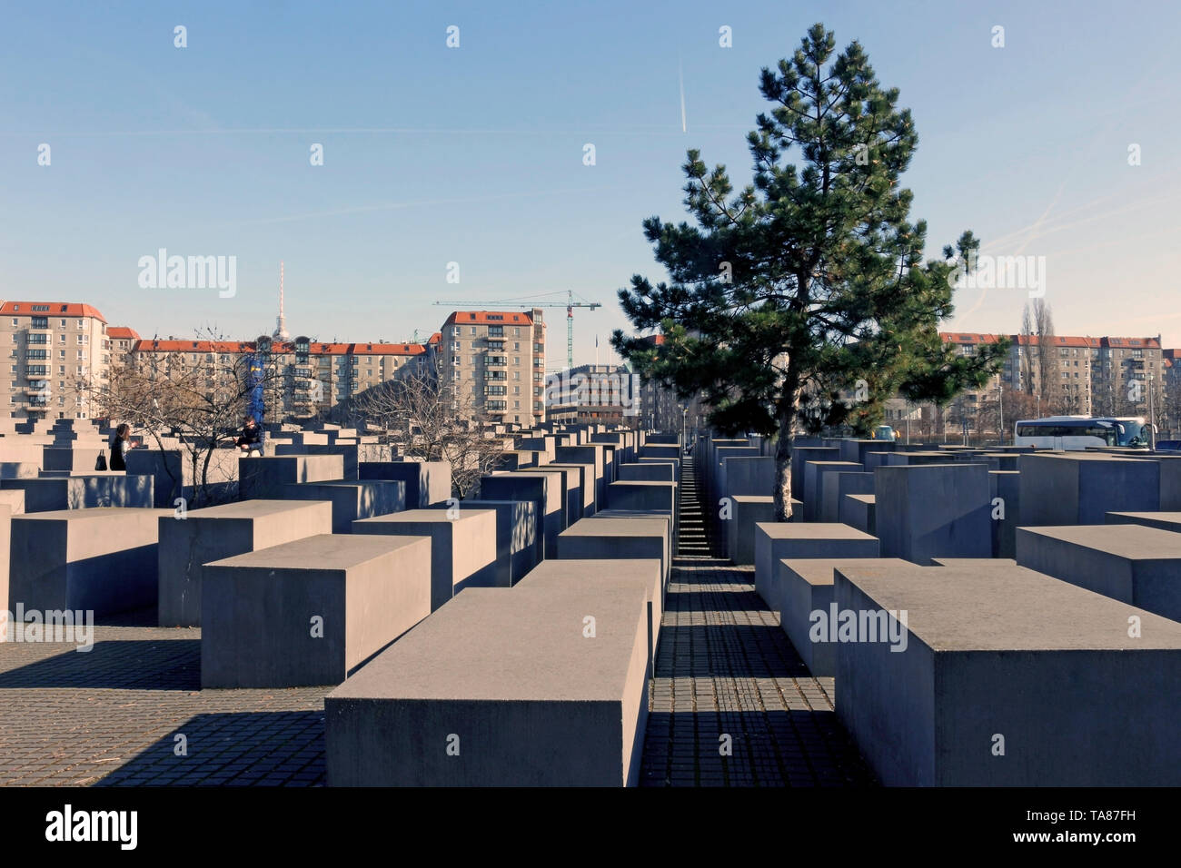 Aos Mortos Judeus Memorial da Europa (Holocaust Mahnmal) - Berlin est aujourd'hui très cool et ville inspirante. Banque D'Images