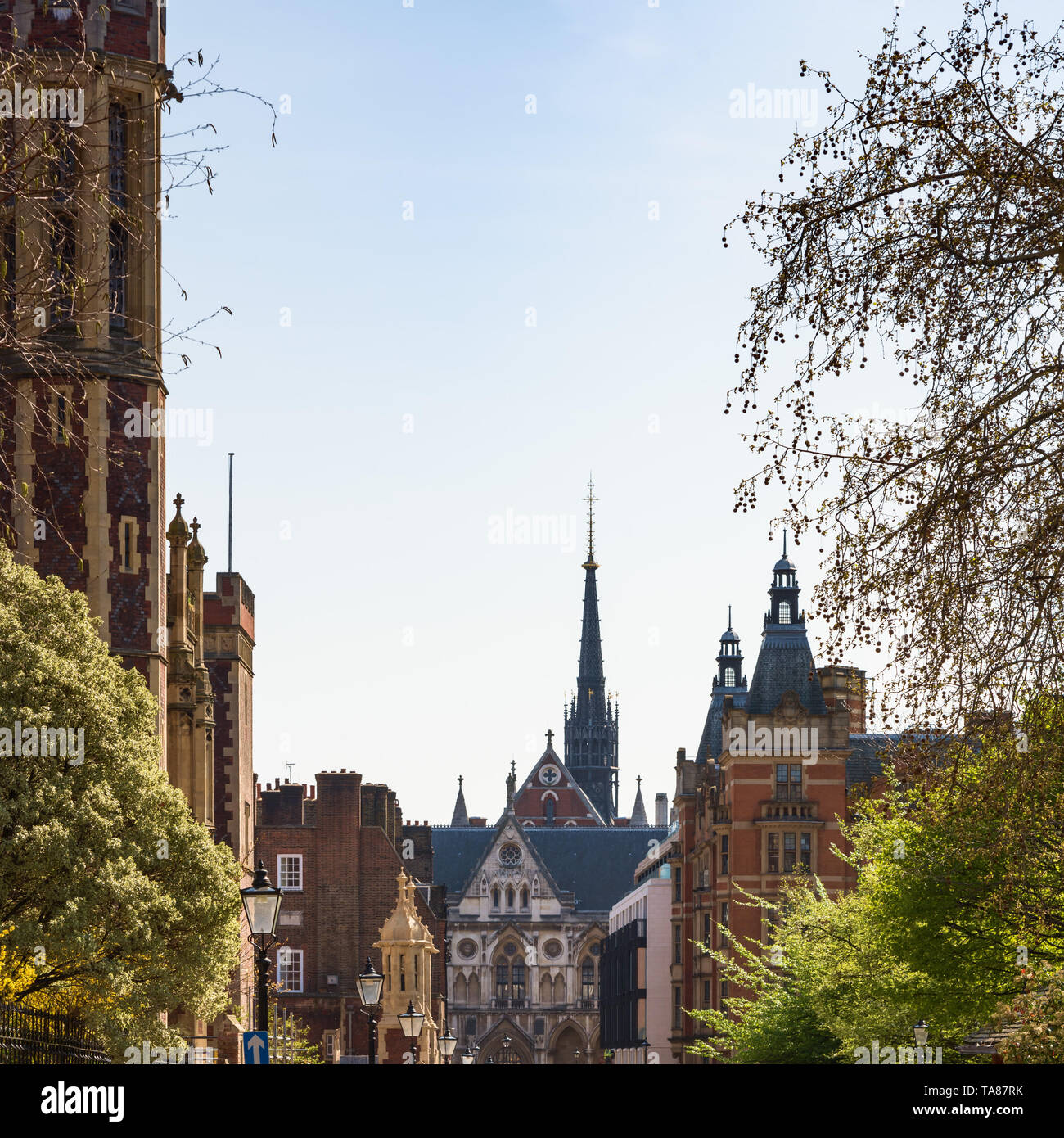 Vue sur Newman's Row, Lincoln's Inn Fields, London, UK Banque D'Images