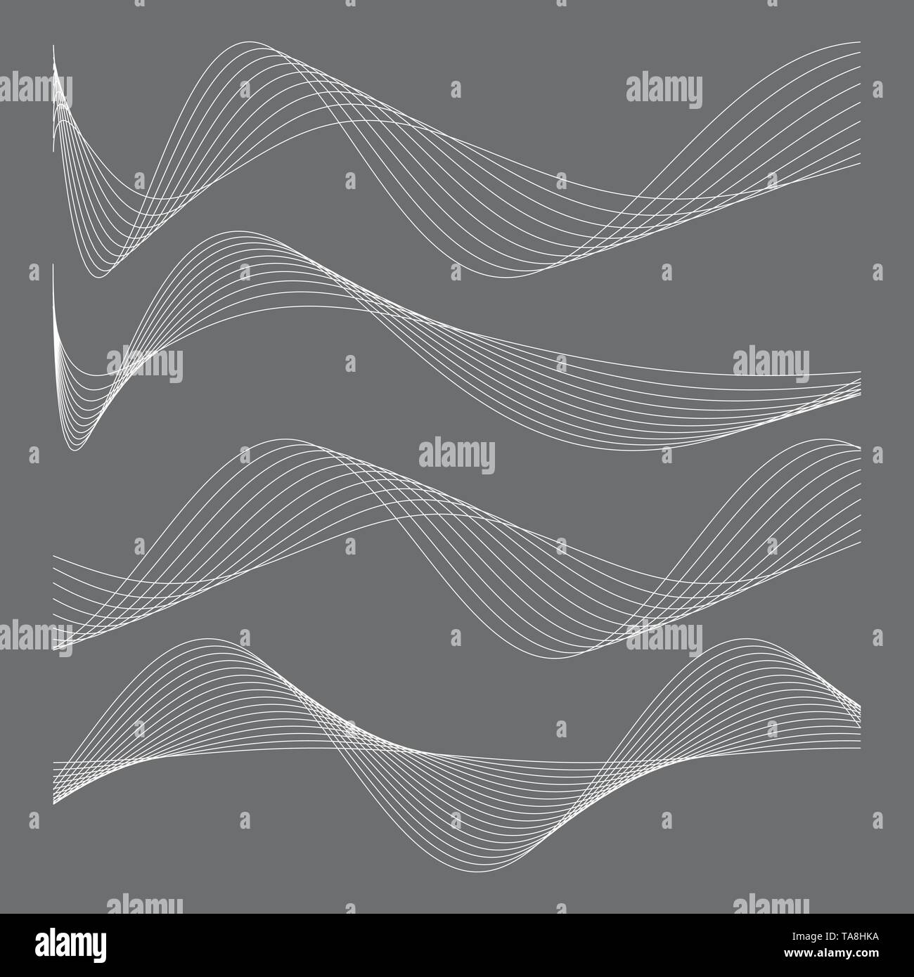 Ensemble de fonctions graphiques d'un lisse. Illustration de Vecteur