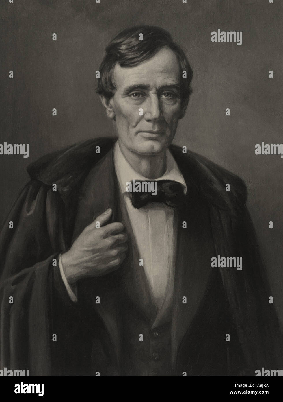 Abraham Lincoln, reproduction d'une peinture à l'huile 1932 par Charles Sneed Williams Banque D'Images