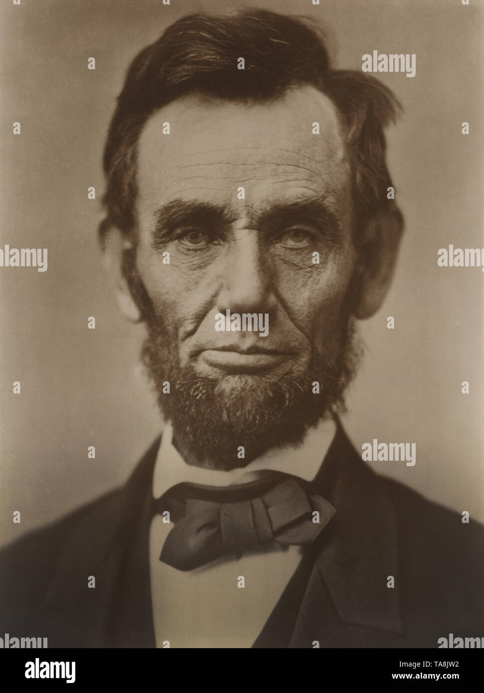 Head and shoulders Portrait d'Abraham Lincoln, photo de Alexander Gardner, 1863 Banque D'Images