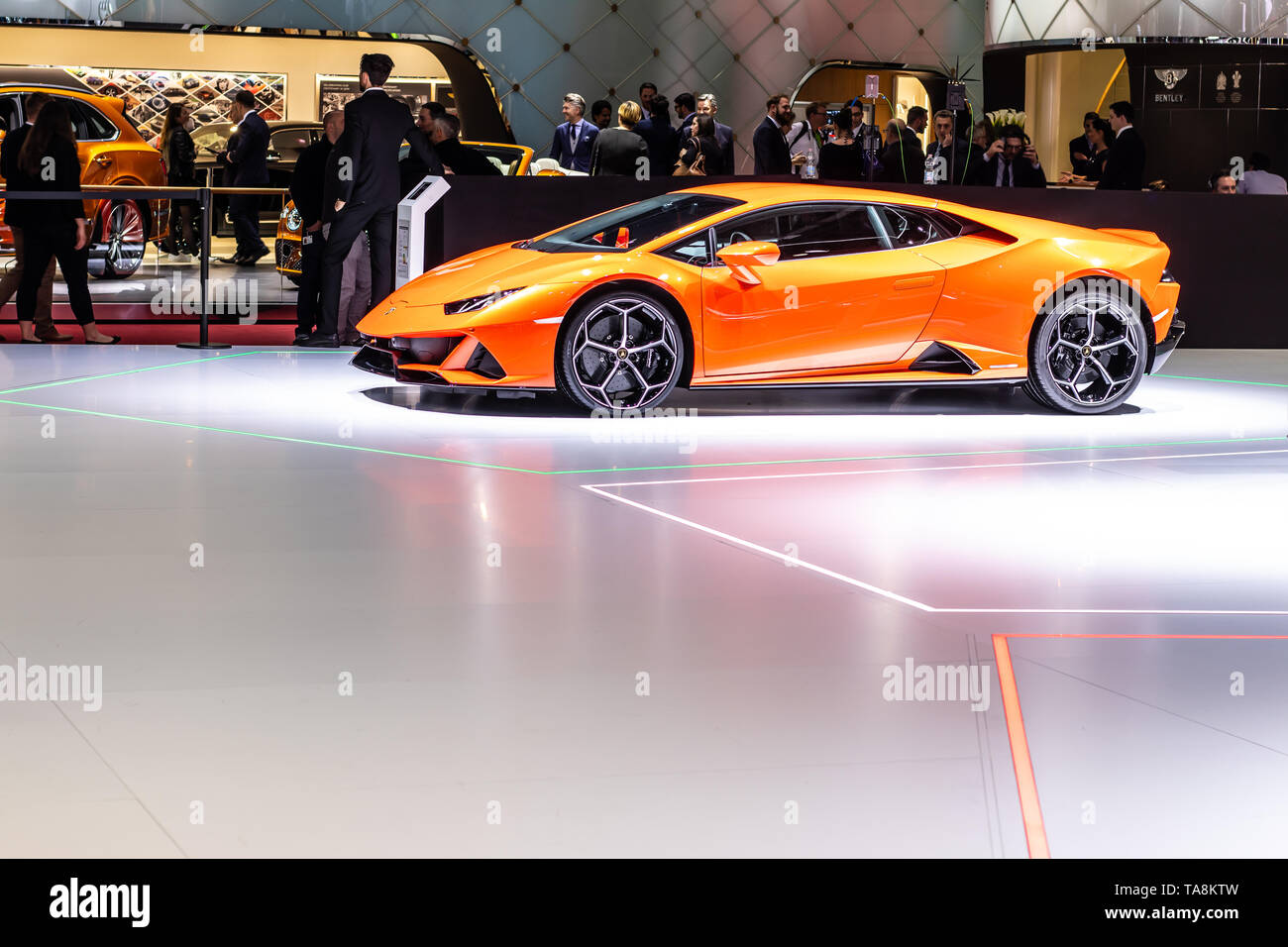 Genève, Suisse, 05 mars 2019 Lamborghini Ouragan Evo Coupé à Genève International Motor Show, fabriqué par l'Italien Lamborghini supercar Banque D'Images