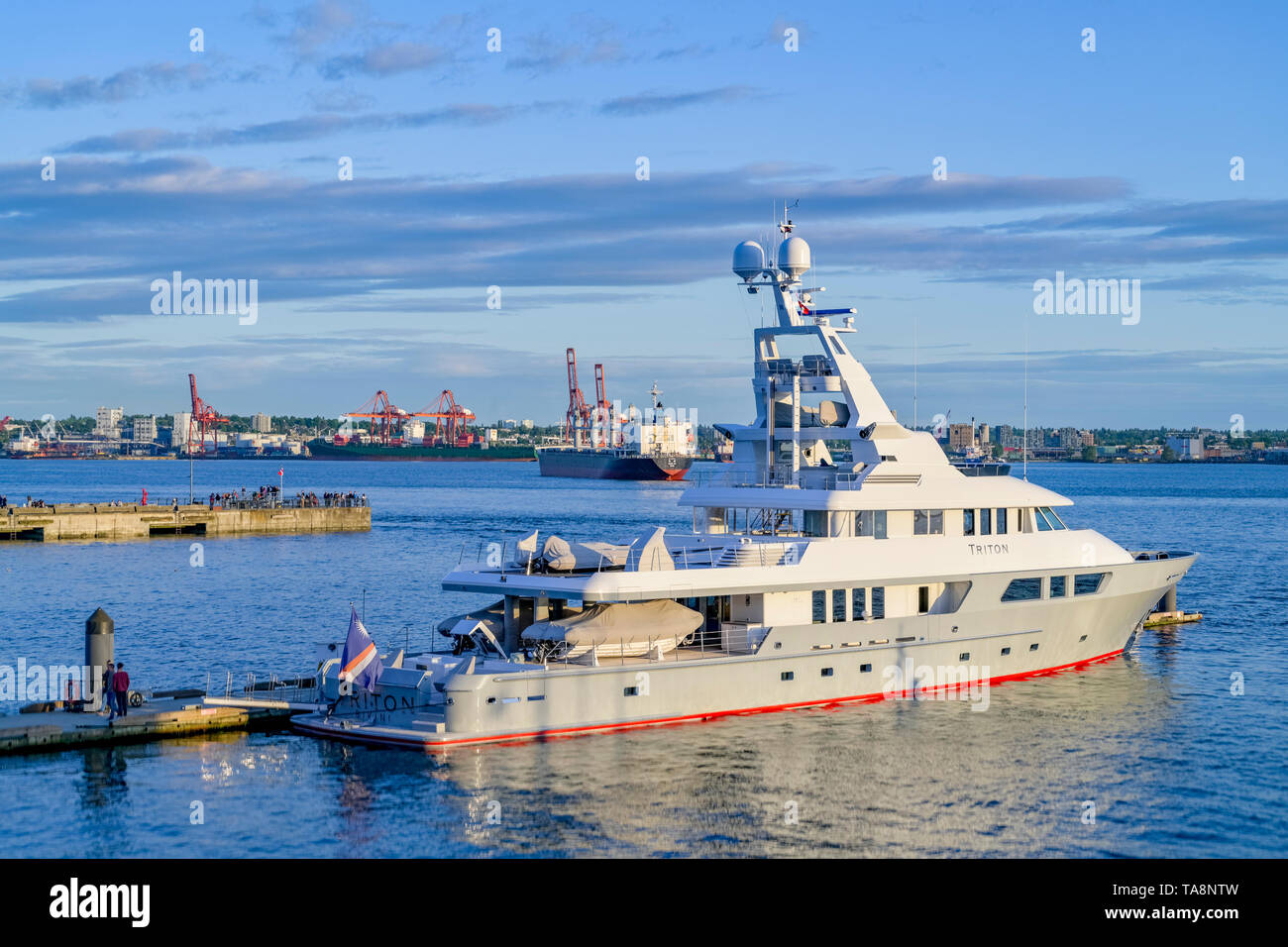 Triton navire amarré au quai de Lonsdale, North Vancouver, Colombie-Britannique, Canada Banque D'Images
