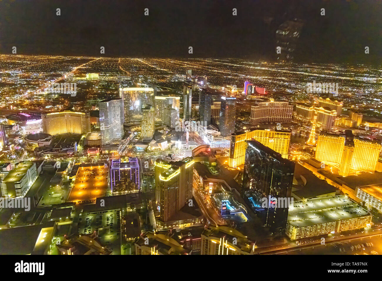 LAS VEGAS, NV - 29 juin 2018 : Vue de nuit sur la ville principale des casinos. Las Vegas est connue sous le nom de Sin City, ville des lumières, le jeu capitale de la Wor Banque D'Images