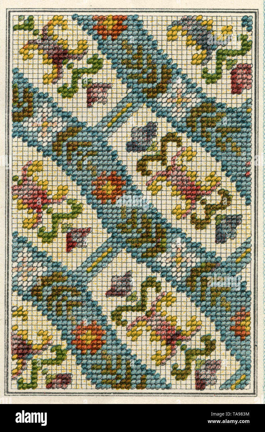 Motif de broderie , (livre de couture Banque D'Images