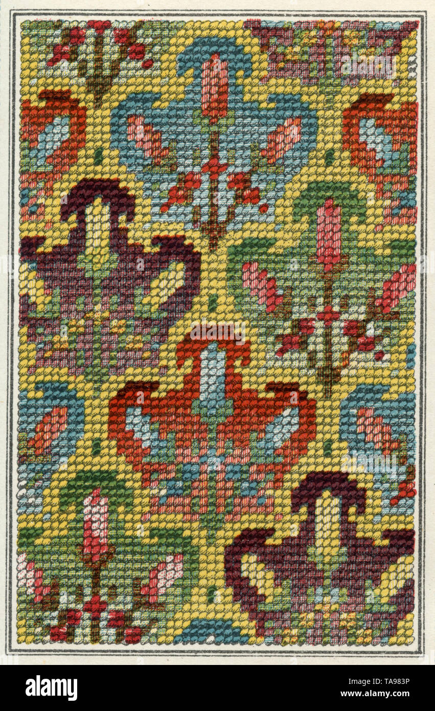 Motif de broderie , (livre de couture Banque D'Images