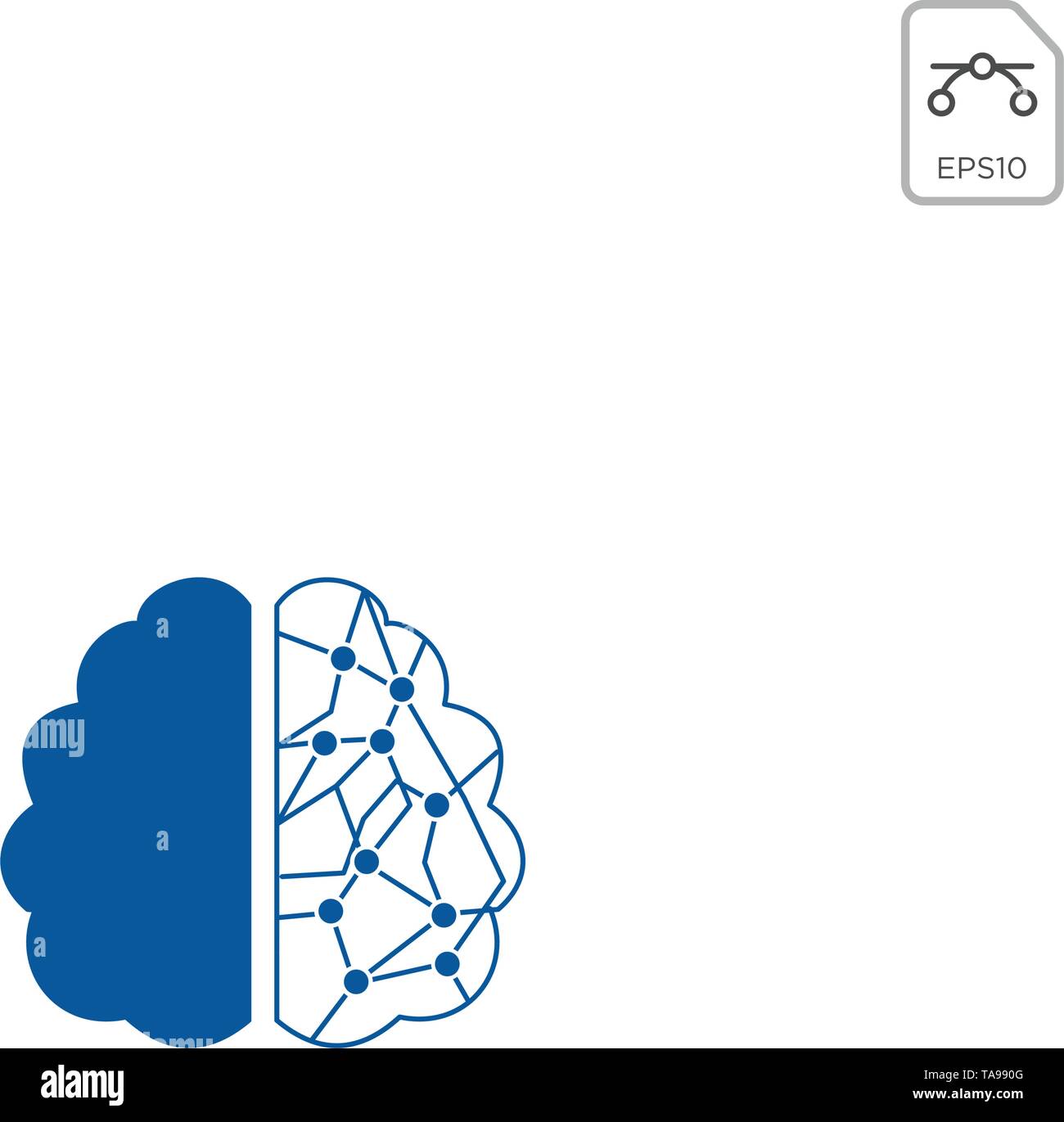 Logo tech cerveau vecteur icône élément isolé - vector Illustration de Vecteur