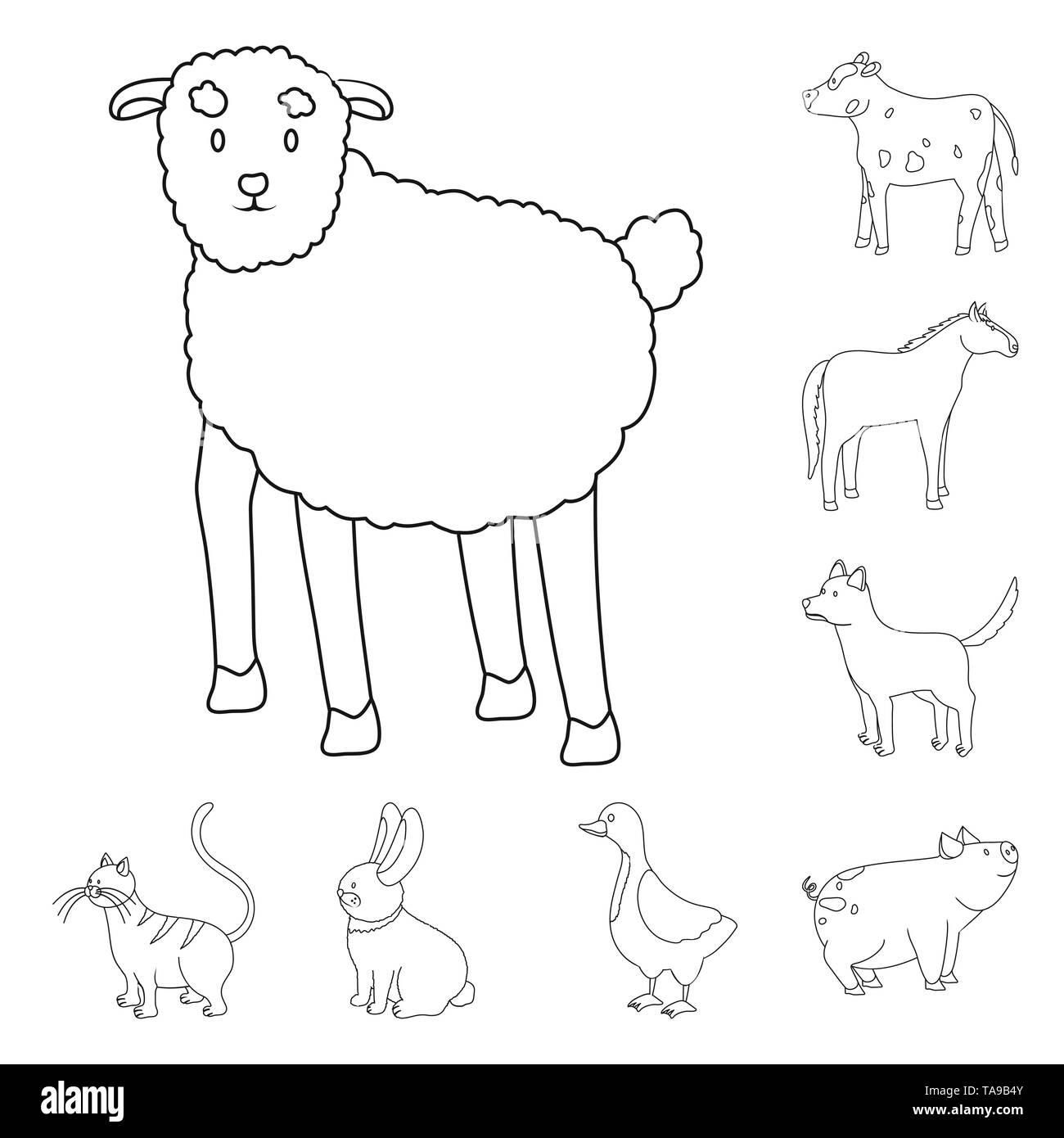 Objet isolé de campagne fait maison et signe. Collection de stock et de l'agriculture maison illustration vectorielle. Illustration de Vecteur