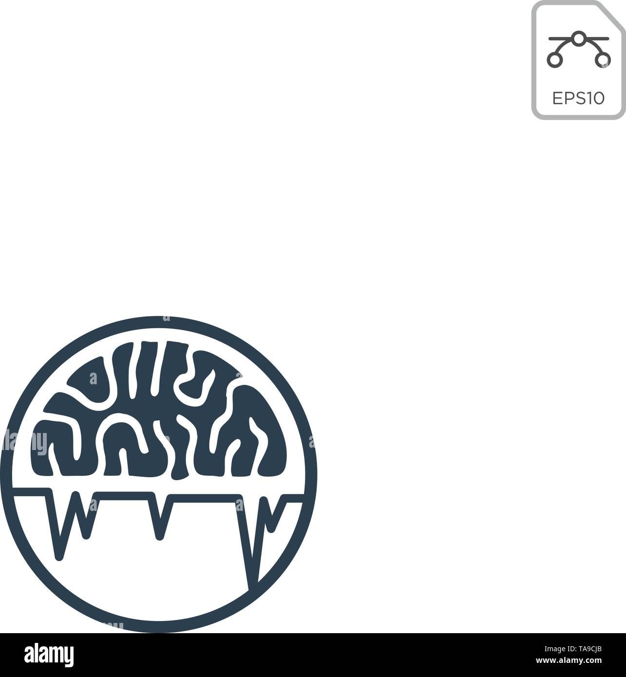 Conception de logo du cerveau pour les soins de santé l'icône vecteur Illustration de Vecteur