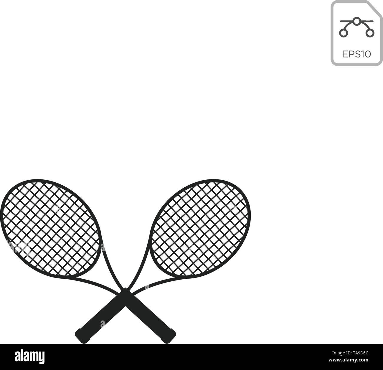Raquette Badminton icône vecteur logo élément isolé - vector Illustration de Vecteur