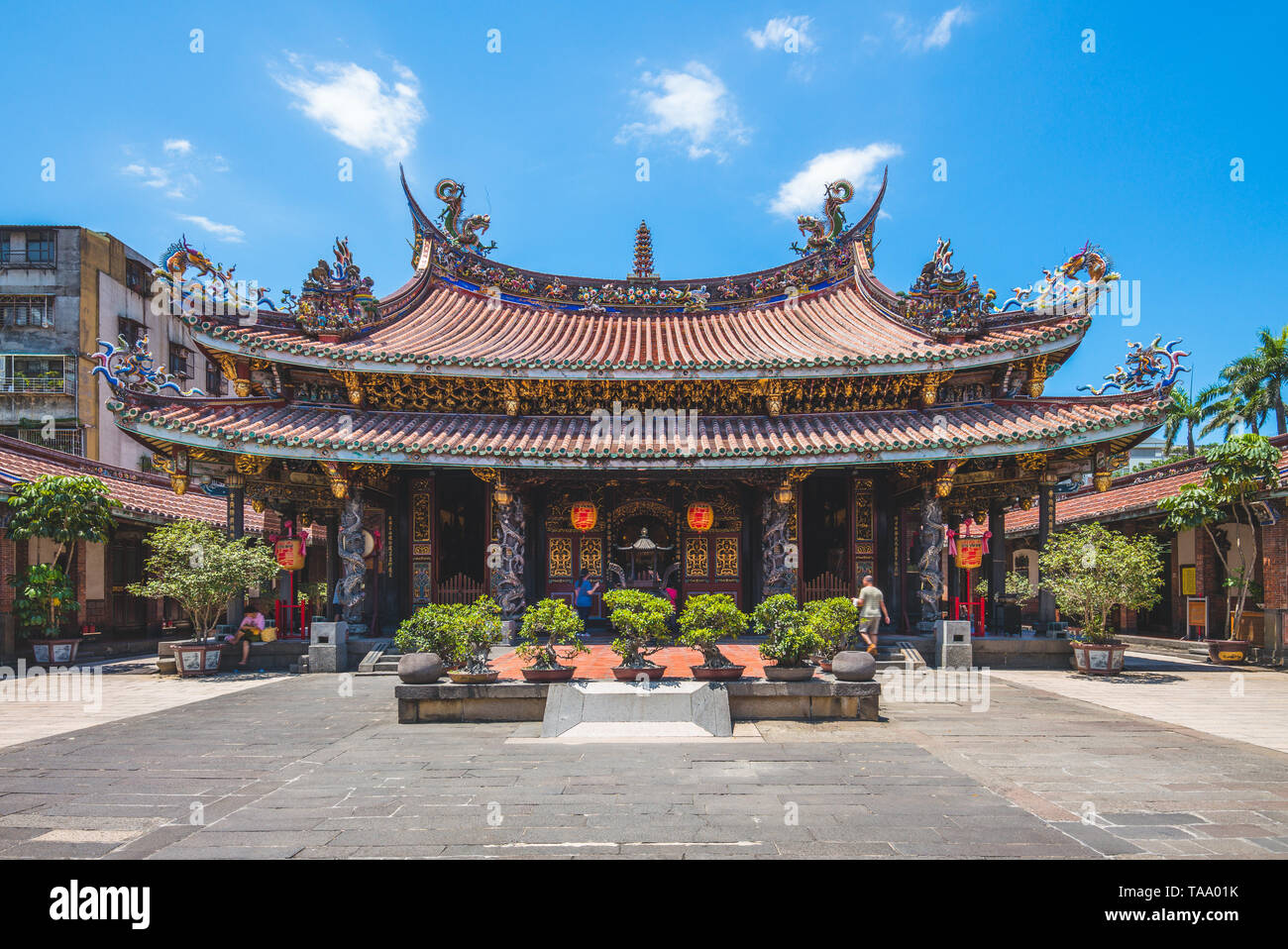 Temple Baoan à Taipei, Taiwan Banque D'Images