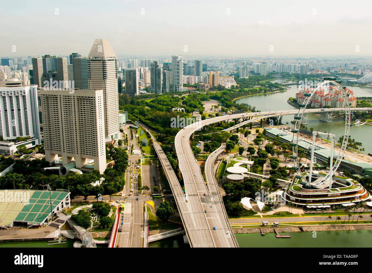 - Pont de l'esplanade de la ville de Singapour Banque D'Images