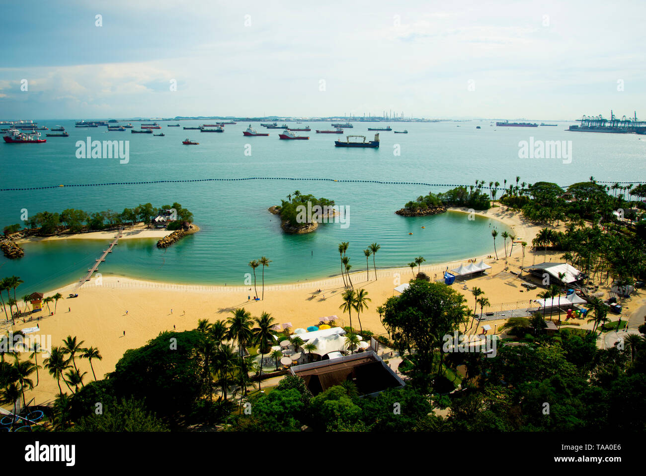 - La plage de Siloso Singapour Banque D'Images