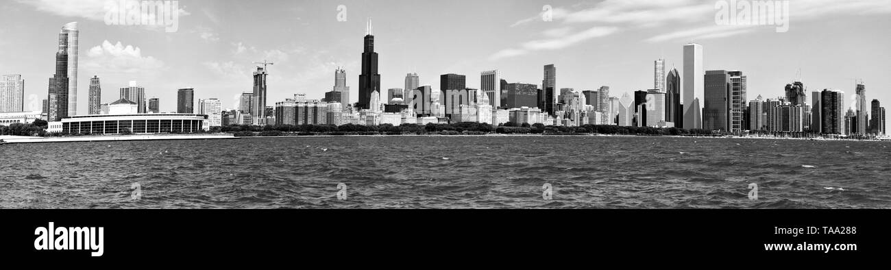 Panorama de Chicago. La ville de Chicago. Gratte-ciel de Chicago Banque D'Images
