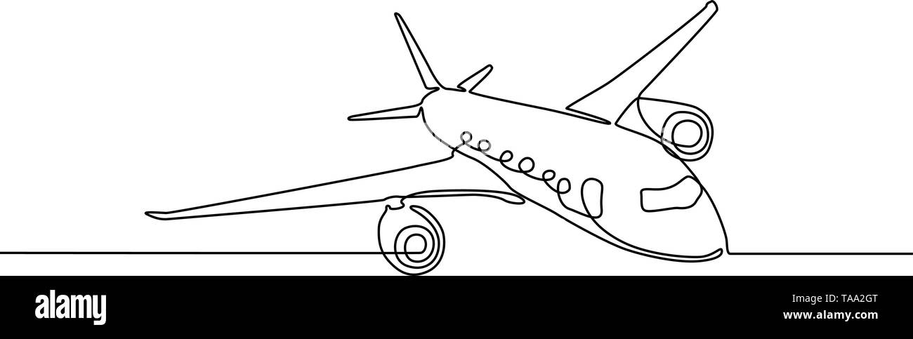 Avion de ligne continue, Voyages et tourisme concept Illustration de Vecteur