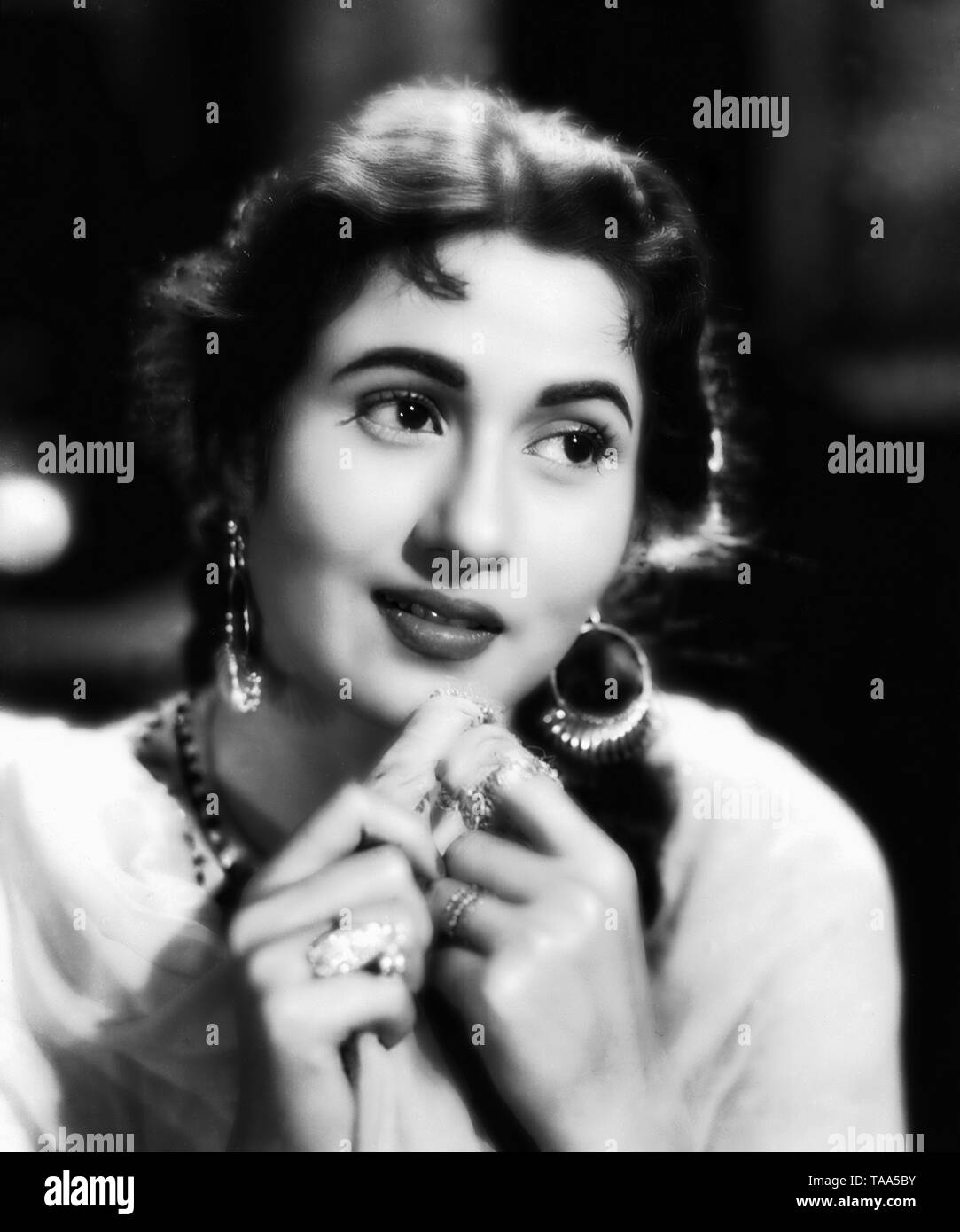 Madhubala, Mumtaz Jehan Begum Dehlavi, 14 février 1933 – 23 février 1969, actrice et productrice indienne, Inde, Asie, 1960, ancienne image vintage 1900s Banque D'Images