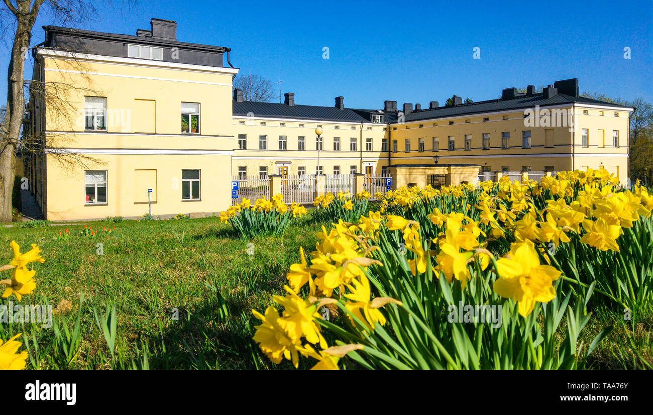 Hôpital de Lapinlahti Helsinki Finlande construit 1841 pour les soins psychiatriques en Finlande. L'architecte était Carl Ludvig Engel. Banque D'Images