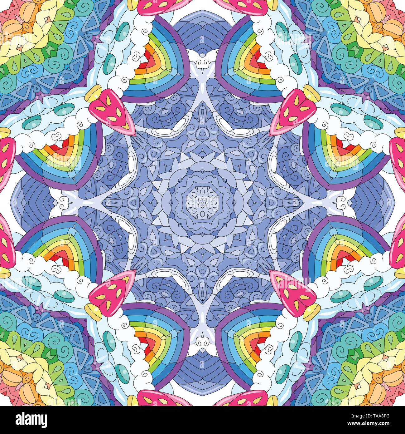 Carrés décoratifs ornements transparente. Forme de fleur inhabituelle. Vecteur Oriental, thérapie anti-stress. Tisser des éléments de conception. Illustration de Vecteur