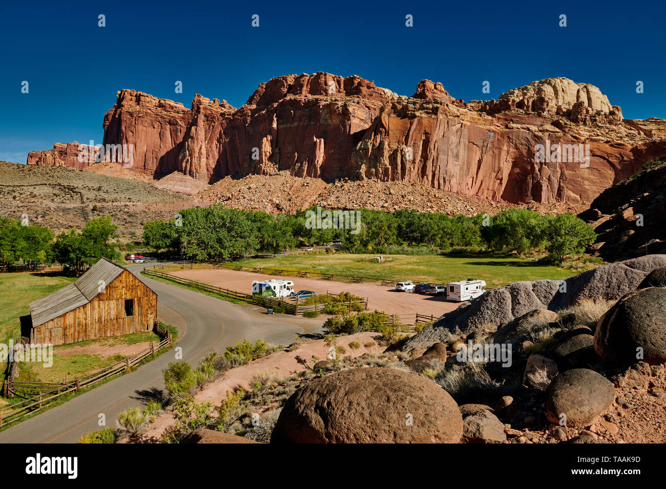 Ferme à Fruita, Capitol Reef National Park, Utah, USA, Amérique du Nord Banque D'Images