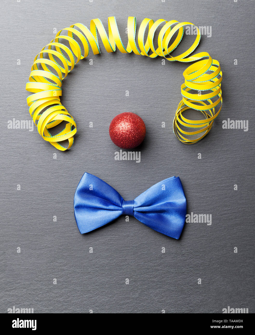 Arrière-plan de clown nez rouge carnaval Banque D'Images