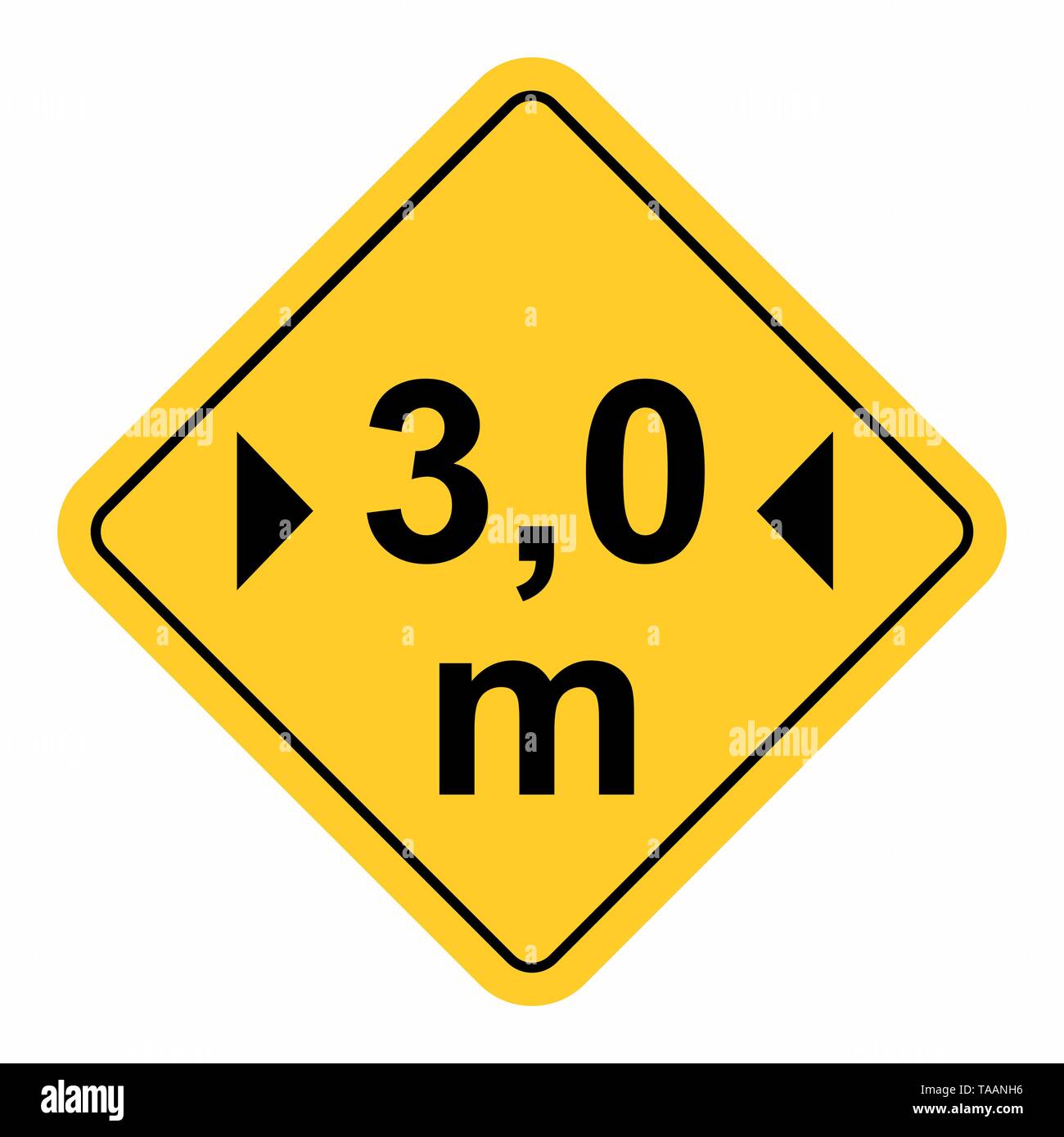 Largeur maximale traffic sign Illustration de Vecteur