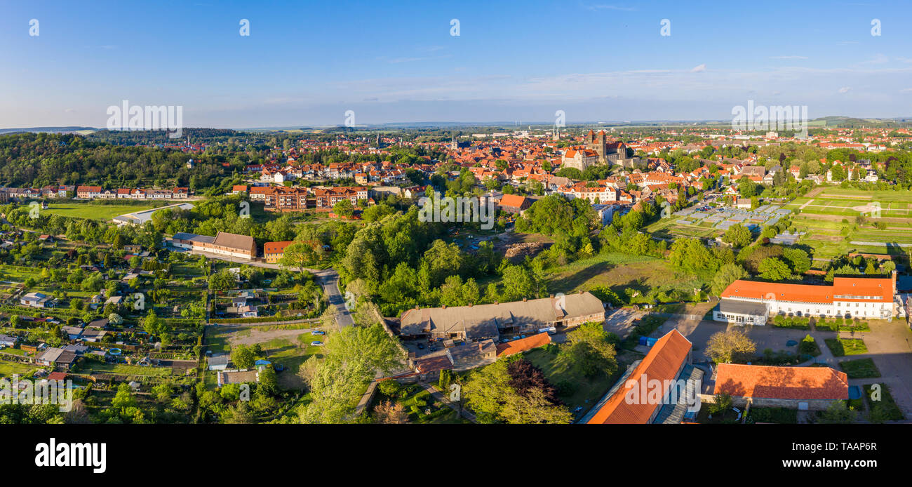 Welterbestadt Luftbilder Harz Quedlinburg Banque D'Images