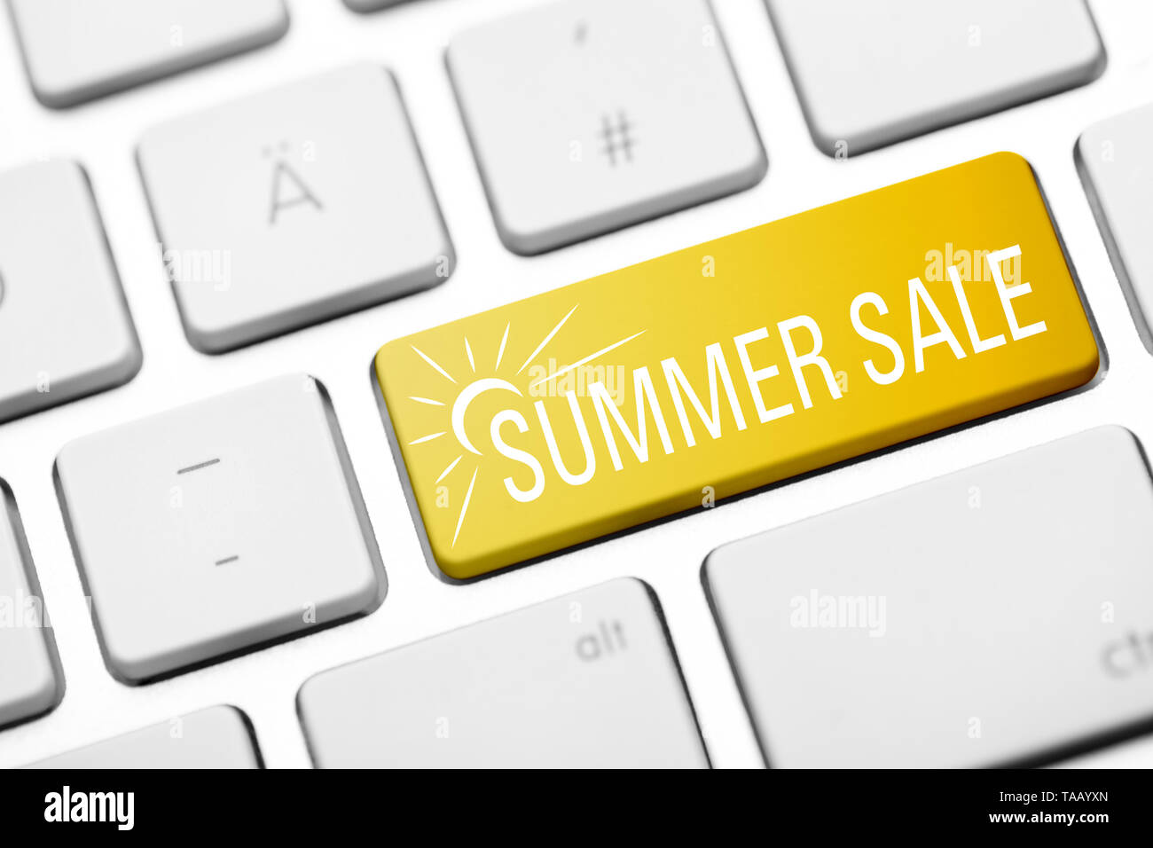 Clavier soldes d'été Banque D'Images