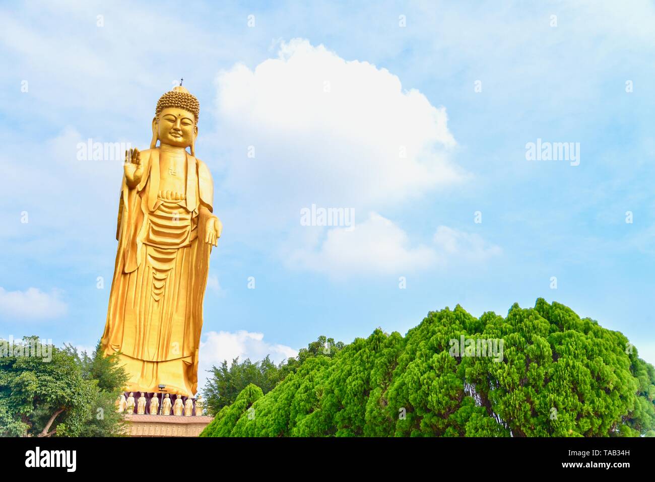 Article Amitabha Bouddha au monastère Fo Guang Shan à Kaohsiung Banque D'Images