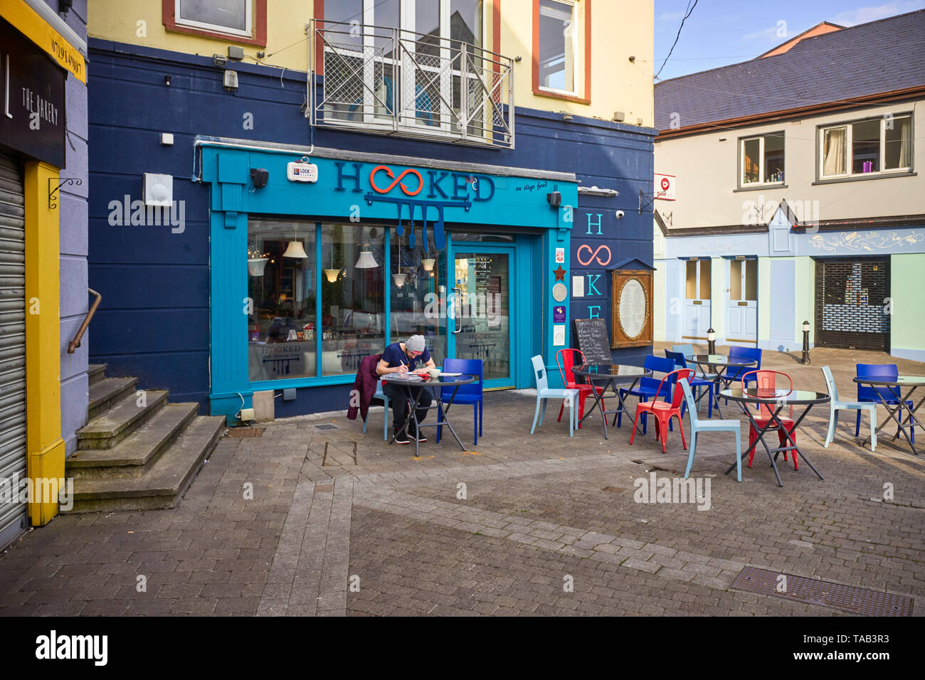 Accroché le restaurant de poissons à Sligo, Irlande Banque D'Images