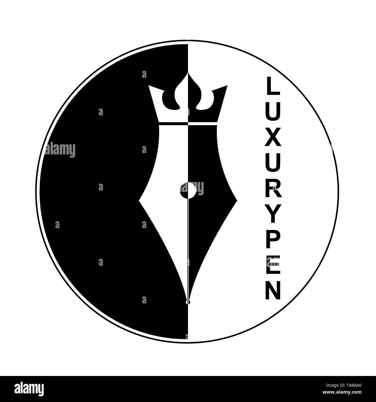 Plume Royal. Image style abstrait pour logo ou marque, pour l'icône, ou d'une décoration design Illustration de Vecteur
