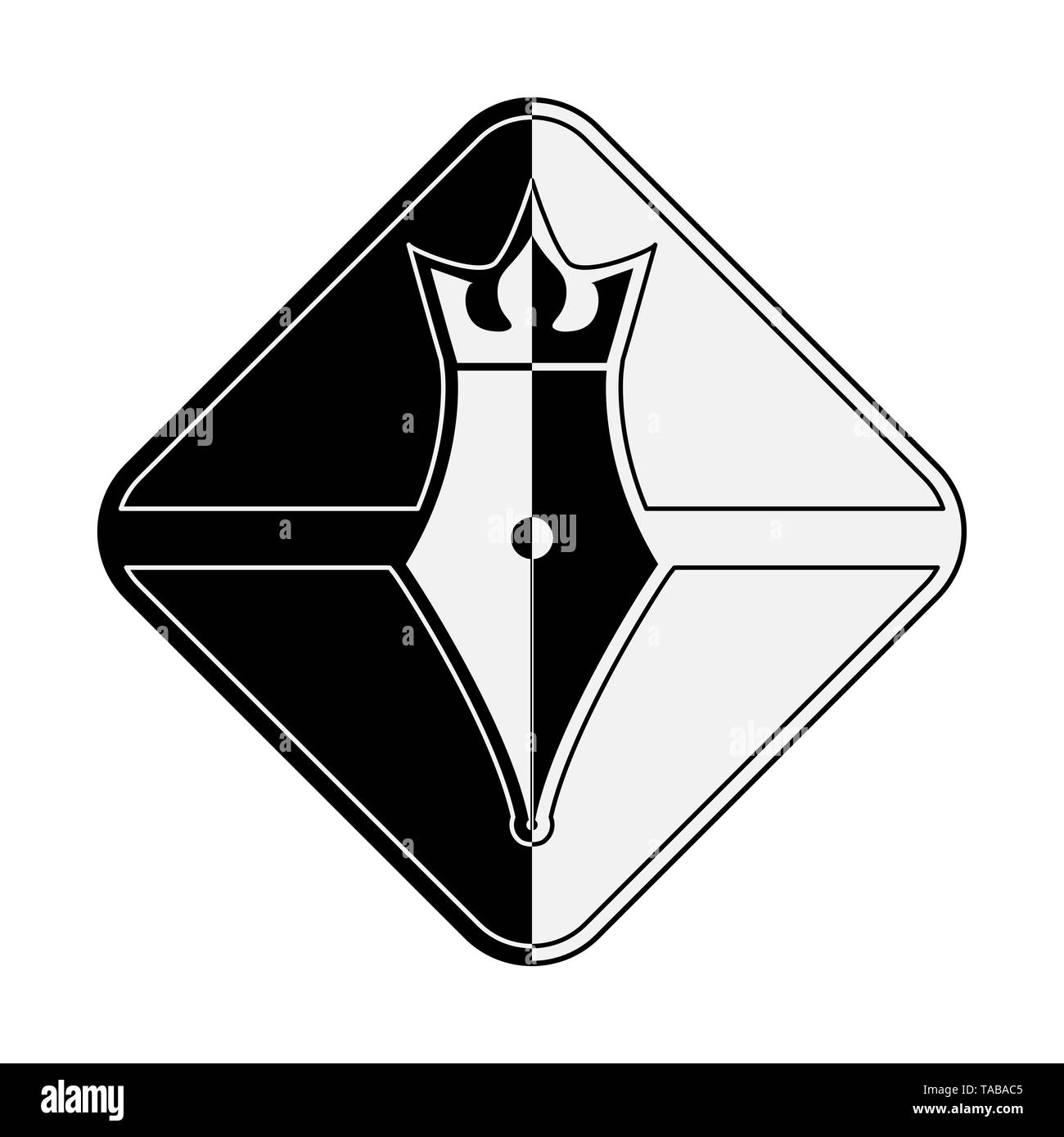Plume Royal. Image style abstrait pour logo ou marque, pour l'icône, ou d'une décoration design Illustration de Vecteur