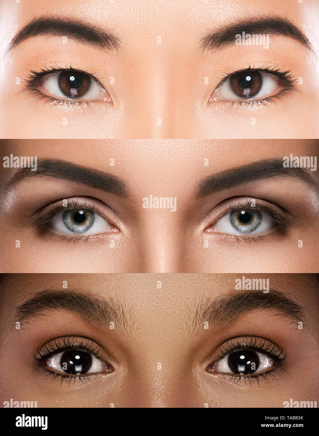 Les yeux de l'autre groupe ethnique Banque D'Images
