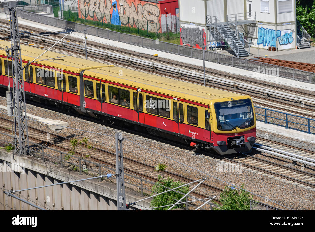 S5, city railroad, Friedrich's Grove, Berlin, Allemagne, S-Bahn, Friedrichshain, Deutschland Banque D'Images
