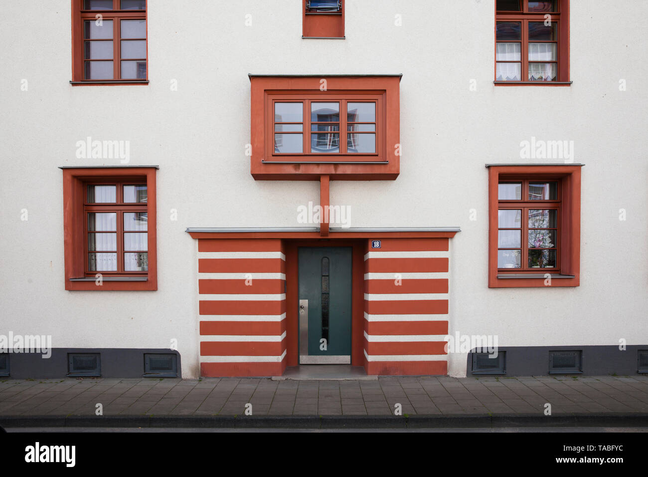 L'ensemble immobilier Naumann dans le quartier Riehl, construit dans les années 1927-1929, porte d'entrée, Cologne, Allemagne. Naumannsiedlung die im Stadtteil Régie Banque D'Images