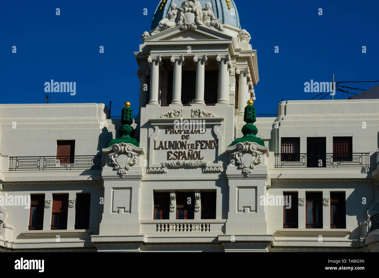 Valence, Espagne. Le 6 février 2019. La région y el Fenix Espanol building Banque D'Images