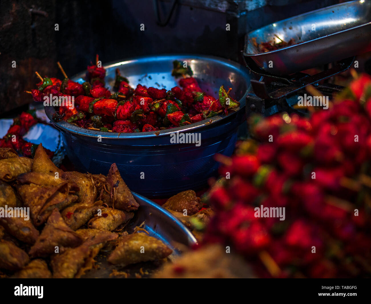 Ramadan / Ramazan fête alimentaire contexte /l'Iftar party concept - Variété de kababs Poulet Banque D'Images