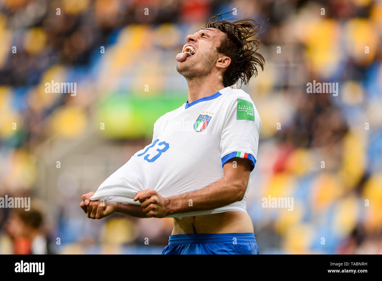 Gabriele Gori de l'Italie vu célébrer au cours de la FIFA U-20 World Cup match entre le Mexique et l'Italie (GROUPE B). ( Score final ; Mexique 1:2 Italie ) Banque D'Images