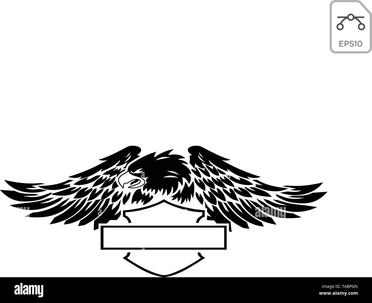 Emblème Harley Davidson ou l'icône vecteur abstrait élément isolé Illustration de Vecteur