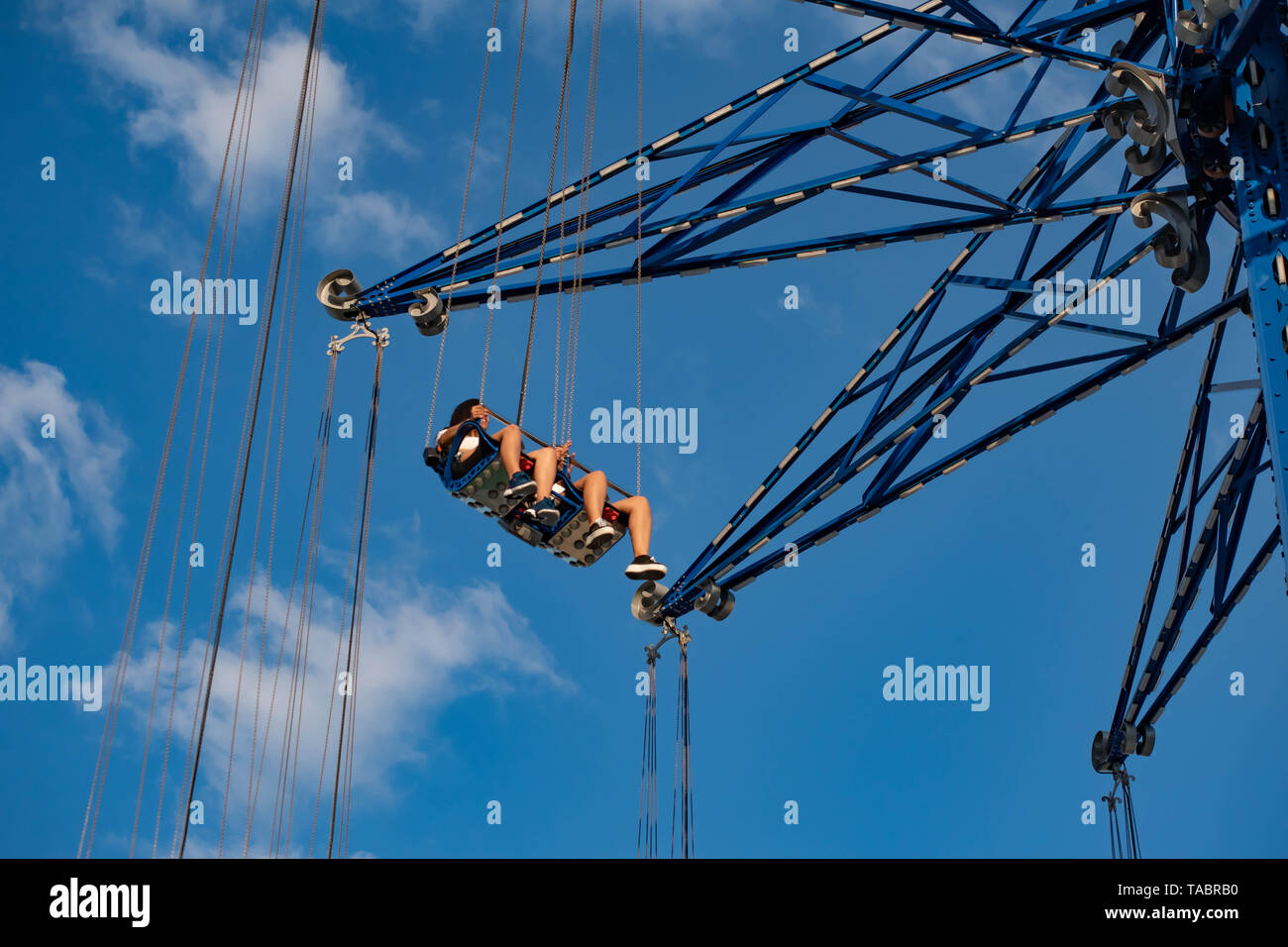 Orlando, Floride. Le 16 mai 2019. Les personnes bénéficiant de Star Flyer d'Orlando. C'est la plus haute tour du monde "swing ride debout à 450 pieds. in International Driv Banque D'Images