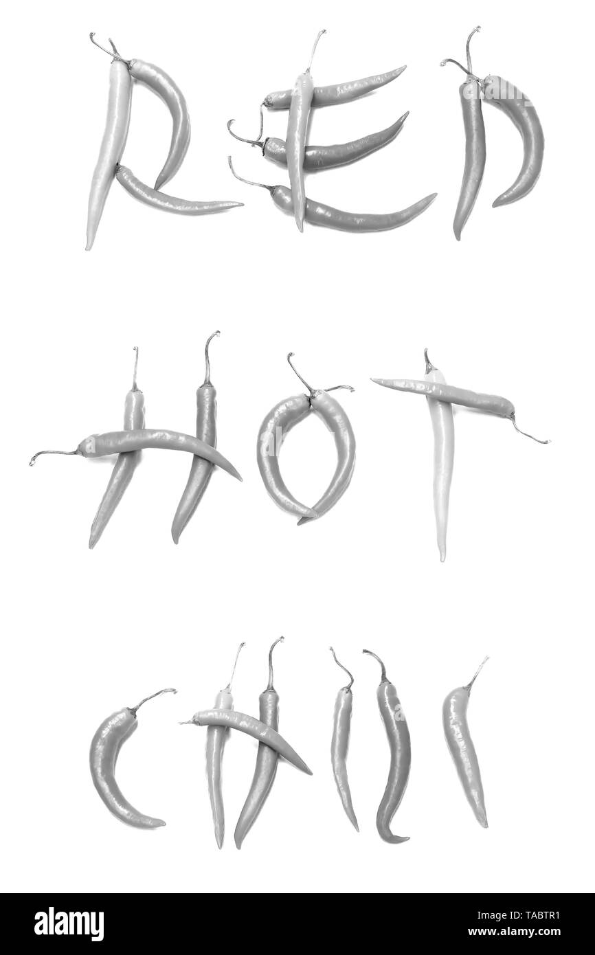 Piment rouge sur fond blanc papier Banque D'Images