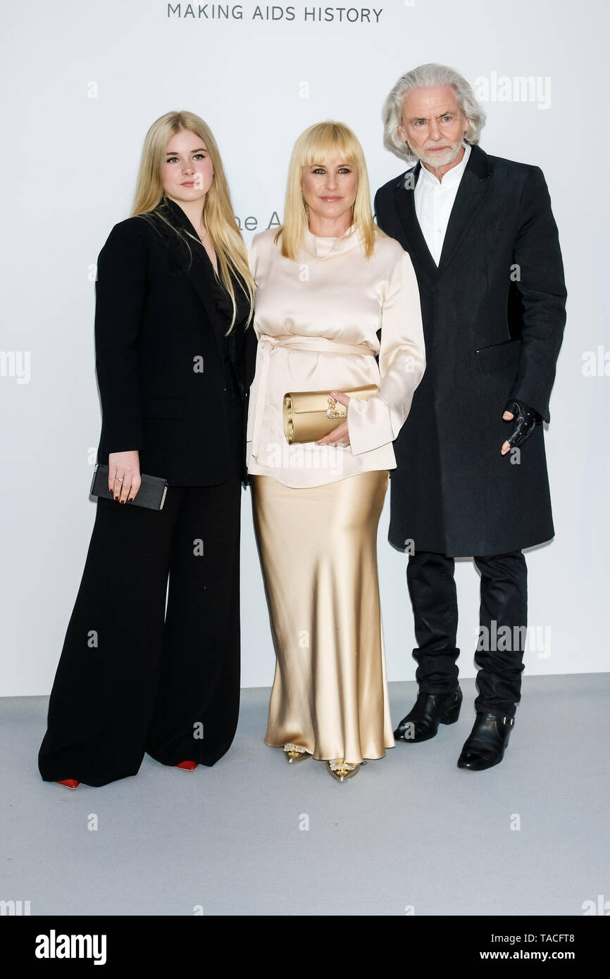 Cannes, Antibes, France. 23 mai 2019. Jane-Arquette Harlow et Patricia Arquette fréquente sur le tapis rouge pour le 26e Gala de l'amfAR Cannes le jeudi 23 mai 2019 au 72e Festival de Cannes, l'Hôtel du Cap-Eden-Roc, Antibes. Photo par : Julie Edwards/Alamy Live News Banque D'Images