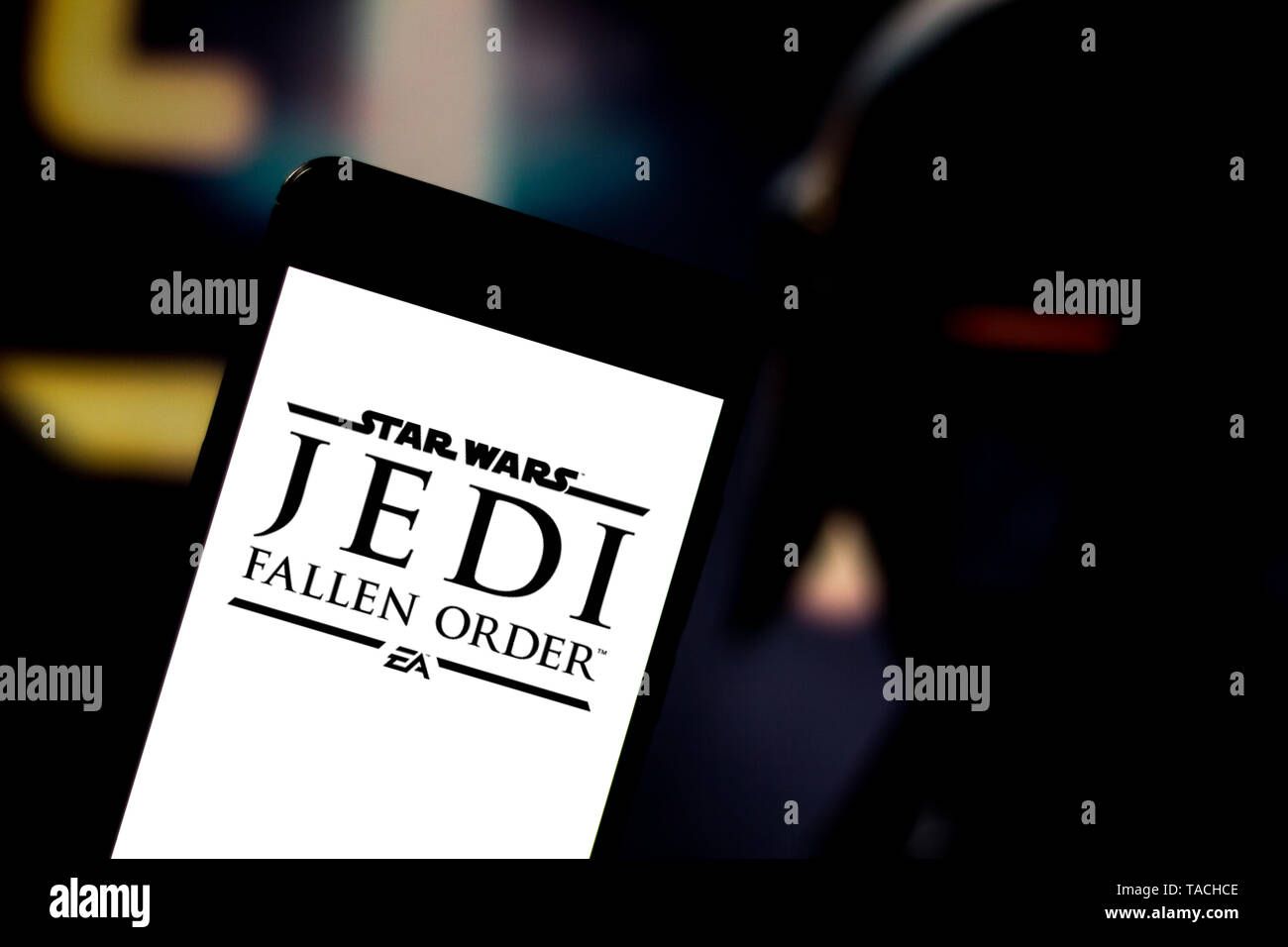 Le Brésil. 23 mai, 2019. Sur cette photo, l'illustration : Fallen Star Wars Jedi Order logo est vu affichée sur un smartphone. Credit : Rafael Henrique/SOPA Images/ZUMA/Alamy Fil Live News Banque D'Images